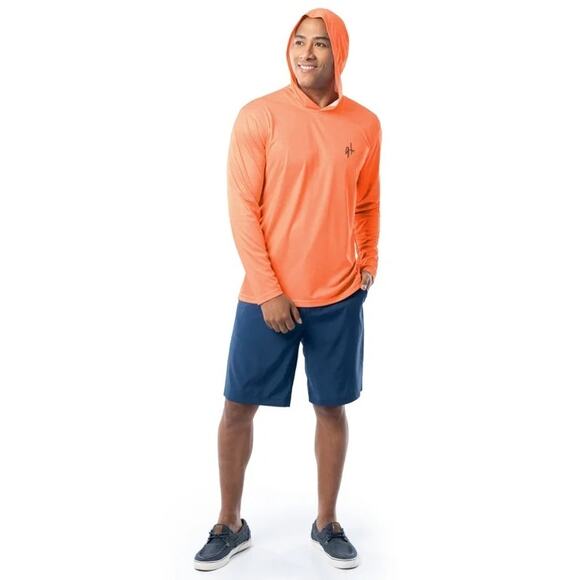 Guy Harvey Papaya Punch LS Performance Fishing Hoodie UPF Sun Shirt NEW~NWT - Picture 10 of 16
